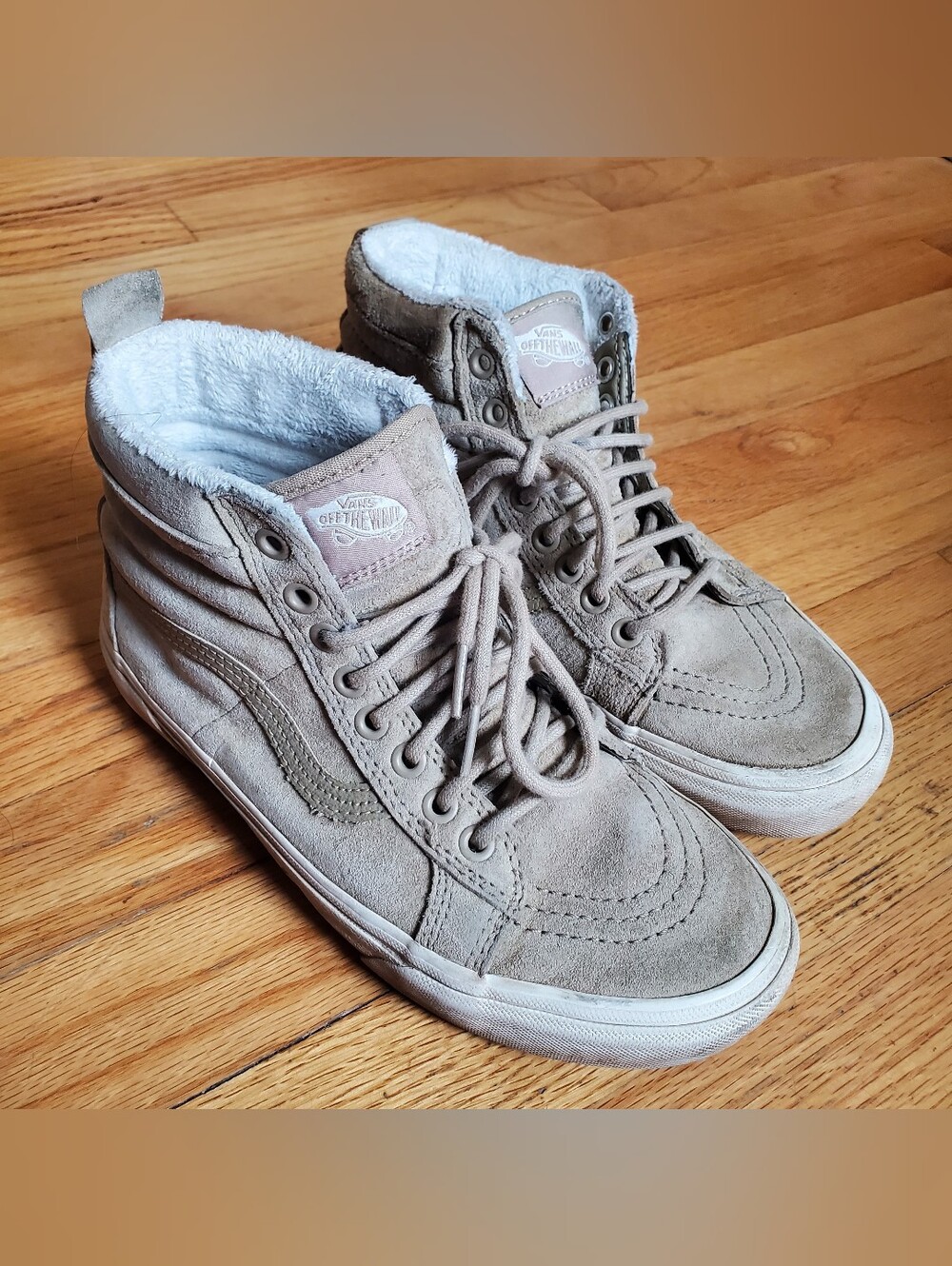 Vans Sk8-Hi Suede High-Top Sneakers in Taupe